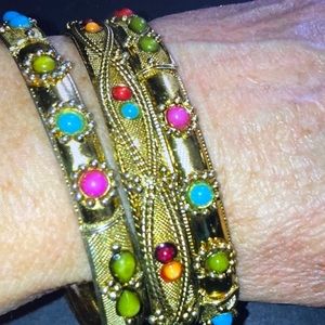 Vintage bangle, bracelets, set jeweled